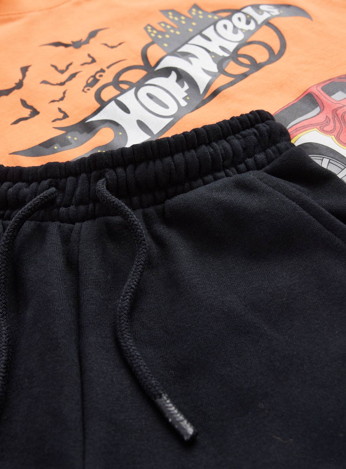 Orange Hot Wheels Halloween Sweat Set 4-5 years - Image 2